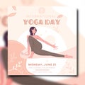 Yoga Day Flyer Template Royalty Free Stock Photo