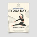 Yoga Day Flyer Template Royalty Free Stock Photo