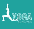 Yoga day/yoga infographic with floral design, templates for spa center or yoga studio