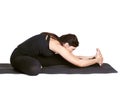 Yoga excercising Janu shirshasana