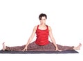 Yoga excercising samakonasana Royalty Free Stock Photo