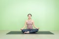 Yoga exercise meditaion sitting lotus posture