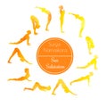 Yoga exercise Sun salutation