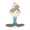 Yoga exercise, woman in lotus pose