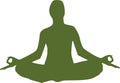 Yoga figure sitting