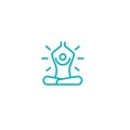 Yoga Fitness Icon. Flat Design Isolated Illustration very creative