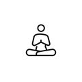 Yoga Fitness Icon. Flat Design Isolated Illustration very creative