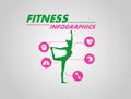 Yoga Fitness Infographic Logo Illustration Art