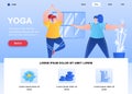 Yoga flat landing page design