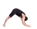 Yoga forward bending pose