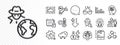 Yoga, Fraud and Customisation line icons for web app. Pictogram icon. Glare of light icons. Vector