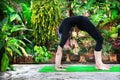 Yoga in the garden Royalty Free Stock Photo