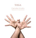 Yoga Garuda mudra Royalty Free Stock Photo