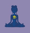 Yoga girl with ohm symbol