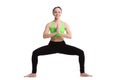 Yoga Goddess Pose (Utkata Konasana) Royalty Free Stock Photo