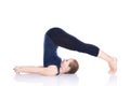 Yoga halasana plough pose