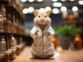 Yoga hamster in mini gym Canon EOS
