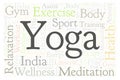 Yoga horizontal word cloud.