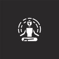 yoga icon. Filled yoga icon for website design and mobile, app development. yoga icon from filled hobby collection isolated on