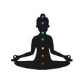 Yoga icon isolated on white background. Royalty Free Stock Photo