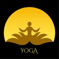 Yoga icon. Royalty Free Stock Photo