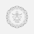 Yoga icon Royalty Free Stock Photo