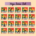 yoga icon set. Vector illustration decorative design