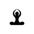 Yoga icon. Vector on isolated white background. EPS 10 Royalty Free Stock Photo