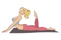 yoga illustration. Healthy lifestyle.
