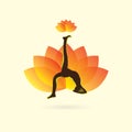 yoga inversion pose. Vector illustration decorative design Royalty Free Stock Photo