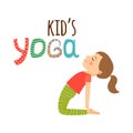 Yoga kids isolated logo design