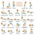 Hand-drawn Yoga kids set