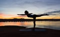 Yoga by the Lake at Sunrise