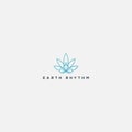 Yoga leaf healthy and natural lotus logo Royalty Free Stock Photo