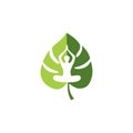 yoga leaves logo