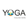 Yoga lettering illustration, illustration