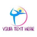 Yoga logo Royalty Free Stock Photo