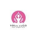 yoga logo design stock. meditation illustration Royalty Free Stock Photo