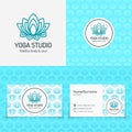 Yoga logo studio template set