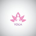 Yoga Logo. Vector Illustration Lotus Concept