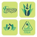 yoga logos. Vector illustration decorative design