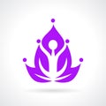 Yoga lotus abstract icon