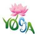 Yoga and lotus flower. Ganesh. Hinduism.