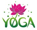 Yoga and lotus flower. Hinduism philosophy.