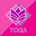 Yoga lotus flower logo