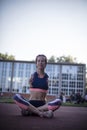 Yoga makes you feel more grounded and mindful Royalty Free Stock Photo