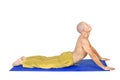 Yoga. Man in bhujanga asana position