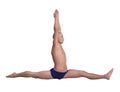 Hanumanasana pose yoga man isolated