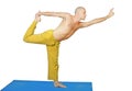Yoga. Man in nataraja asana position Royalty Free Stock Photo
