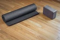 Yoga Mat and Brick